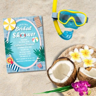 Tropical Pool Party Summer Bridal Shower