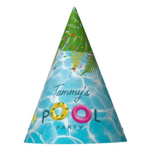 Tropical Pool Party Swimming Pool Birthday  Party Hat