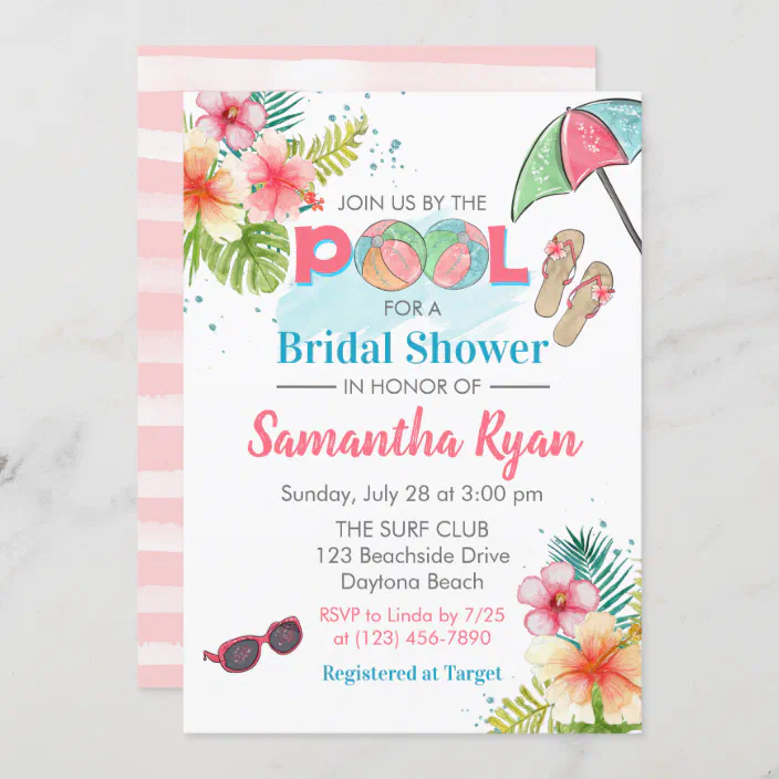 Beach Wedding Flip Flop Save-the-Dates OR shower invites FREE SHIPPING! 