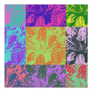 Tropical Pop Art Maximalist Home Decor Faux Canvas Print