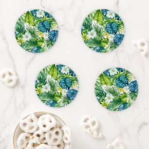 Tropical Print Acrylic Coaster Set