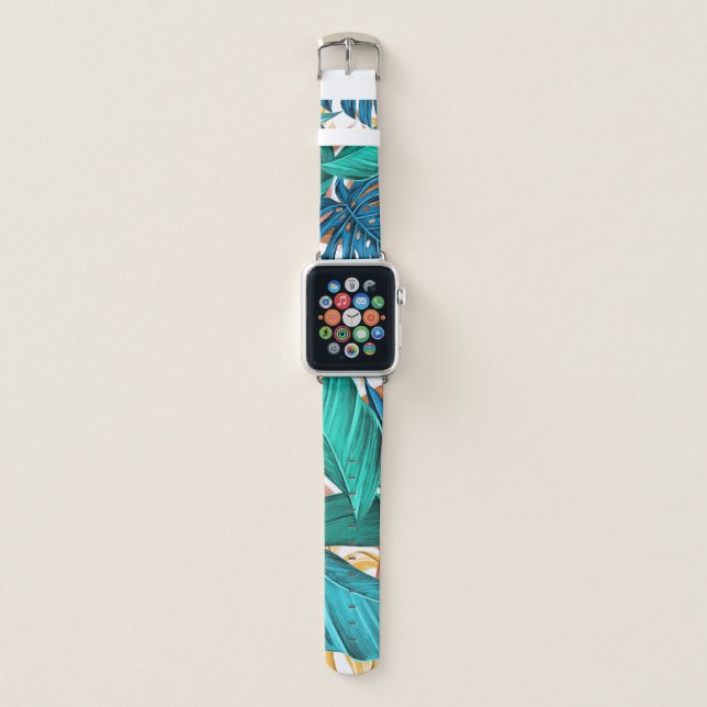 Tropical Print Apple Watch Band (Front)