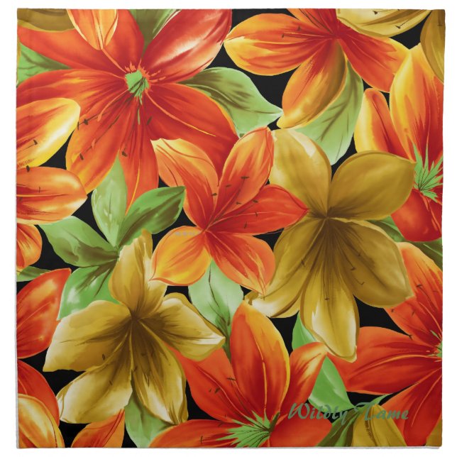 Tropical Print Cloth Napkin (Front)