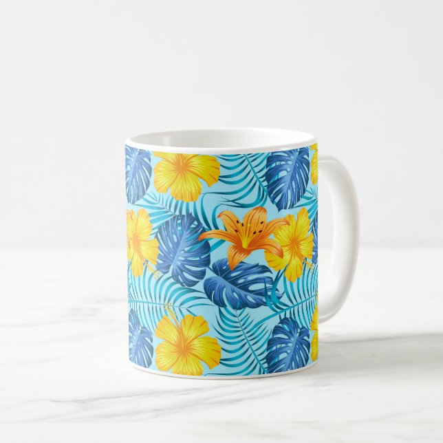 Tropical Print Coffee Mug  (Front Right)
