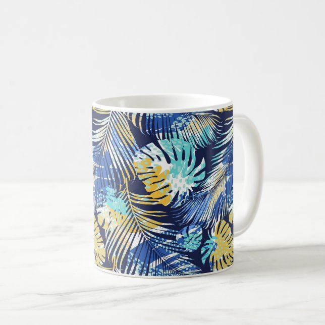 Tropical Print Coffee Mug  (Front Right)
