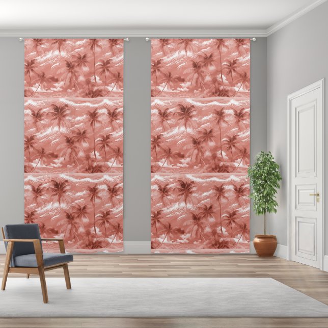 Tropical print curtains (Wide)