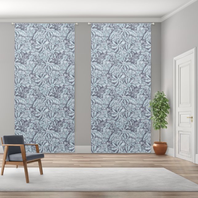 Tropical print curtains (Wide)