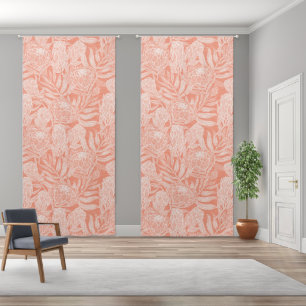 Tropical print curtains