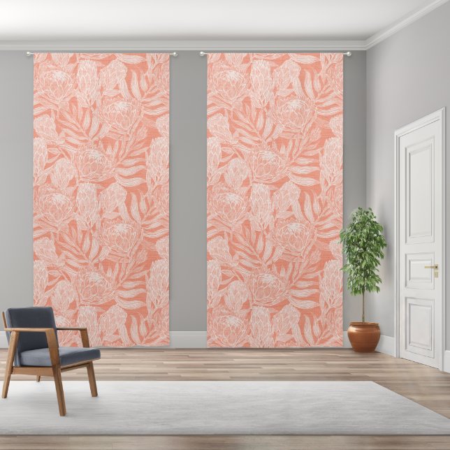 Tropical print curtains (Wide)