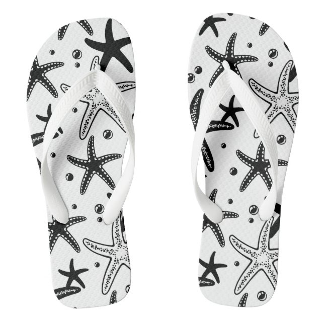 Tropical Print Flip Flops (Footbed)