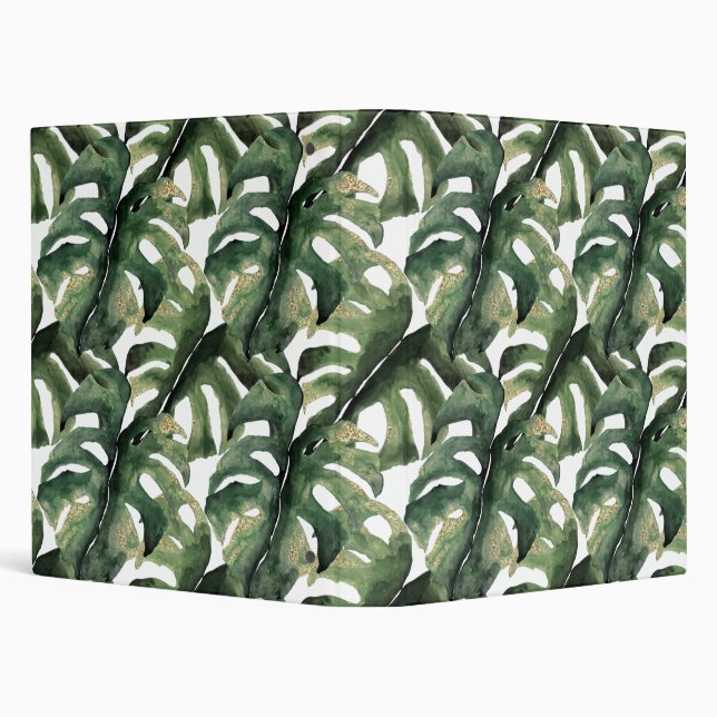 Tropical print in watercolor 3 ring binder (Background)