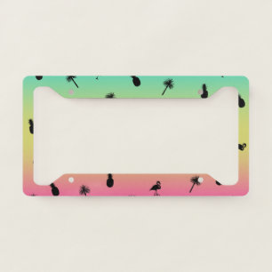 Tropical Print License Plate Frame