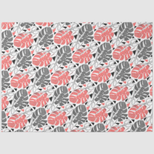 Tropical print monstera leaves scissors jungle exo tissue paper