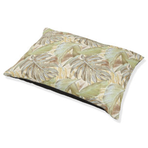 Tropical print pet bed