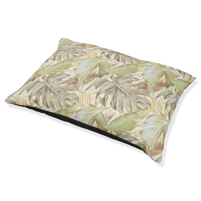 Tropical print pet bed (Angled)