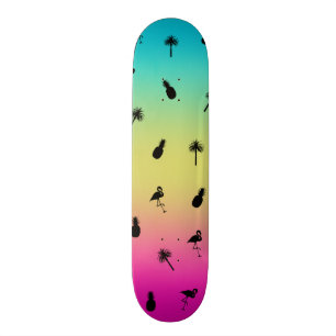 Tropical Print Skateboard Deck