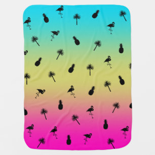 Tropical Print Swaddle Blanket