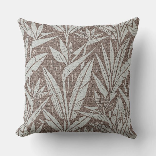 Tropical print  throw pillow (Front)