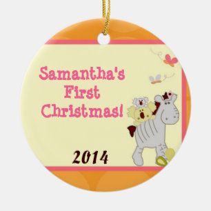 Tropical Punch Safari Personalized Name Ornament