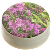 Tropical Purple Bougainvillea Floral Chocolate Dipped Oreo (Angled)