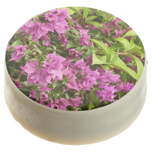 Tropical Purple Bougainvillea Floral Chocolate Dipped Oreo (Angled)