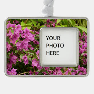 Tropical Purple Bougainvillea Floral Christmas Ornament