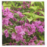 Tropical Purple Bougainvillea Floral Cloth Napkin