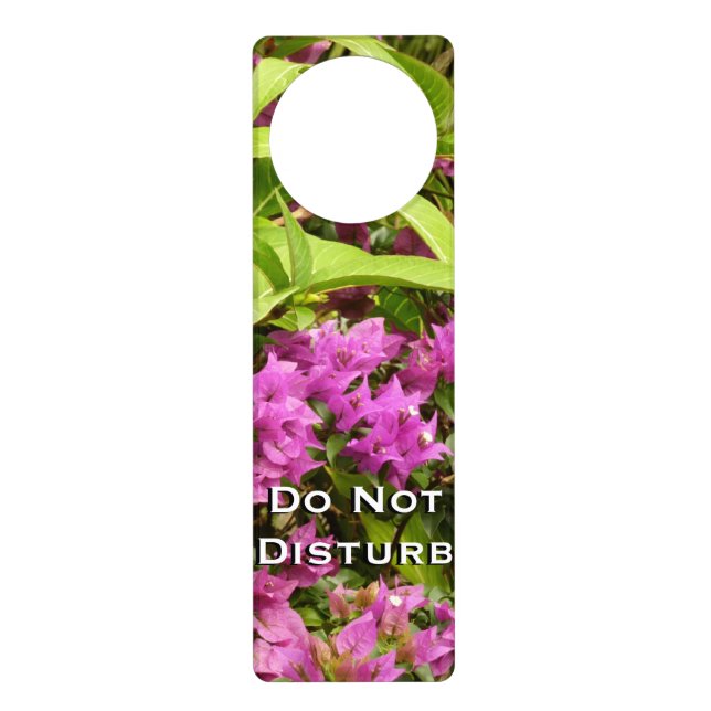 Tropical Purple Bougainvillea Floral Door Hanger (Front)