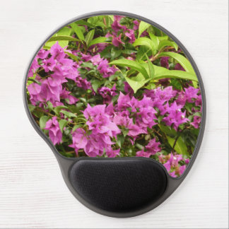 Tropical Purple Bougainvillea Floral Gel Mouse Pad