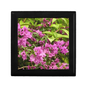 Tropical Purple Bougainvillea Floral Jewelry Box