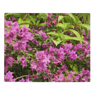 Tropical Purple Bougainvillea Floral Jigsaw Puzzle