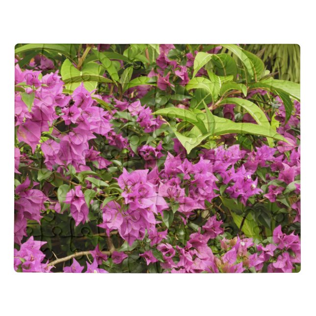 Tropical Purple Bougainvillea Floral Jigsaw Puzzle (Puzzle Horizontal)