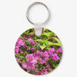 Tropical Purple Bougainvillea Floral Keychain