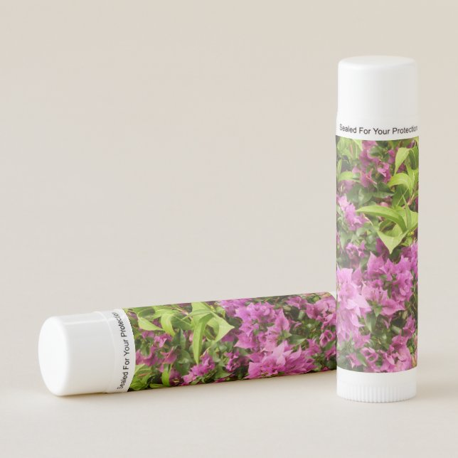 Tropical Purple Bougainvillea Floral Lip Balm (Front)