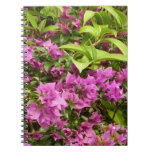 Tropical Purple Bougainvillea Floral Notebook