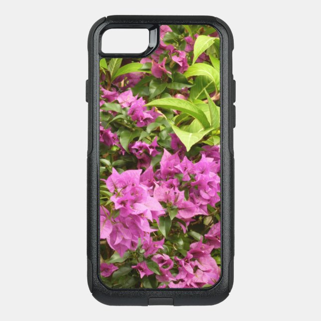 Tropical Purple Bougainvillea Floral Otterbox iPhone Case (Back)