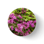 Tropical Purple Bougainvillea Floral Pinback Button