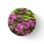 Tropical Purple Bougainvillea Floral Pinback Button
