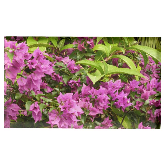 Tropical Purple Bougainvillea Floral Place Card Holder (Front)