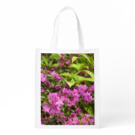 Tropical Purple Bougainvillea Floral Reusable Grocery Bag