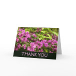 Tropical Purple Bougainvillea Floral Thank You Card
