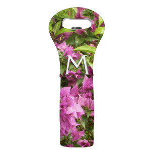 Tropical Purple Bougainvillea Floral Wine Bag