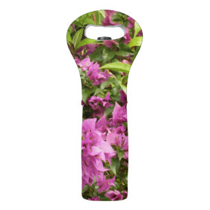 Tropical Purple Bougainvillea Floral Wine Bag