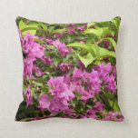 Tropical Purple Bougainvillea Throw Pillow