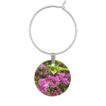 Tropical Purple Bougainvillea Wine Glass Charm