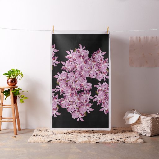 Tropical Purple Cattleya Orchid Flowers Fabric