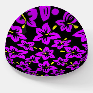 Tropical Purple Hawaiian Hibiscus Flowers Paperweight