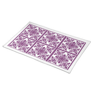 Tropical Purple Hawaiian Quilt Placemat