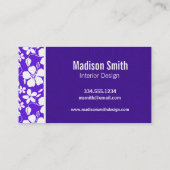 Tropical Purple Hibiscus Business Card (Back)