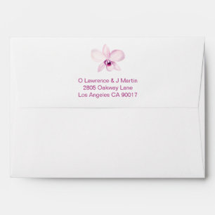 Tropical Purple Orchid Floral Envelope